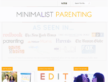 Tablet Screenshot of minimalistparenting.com